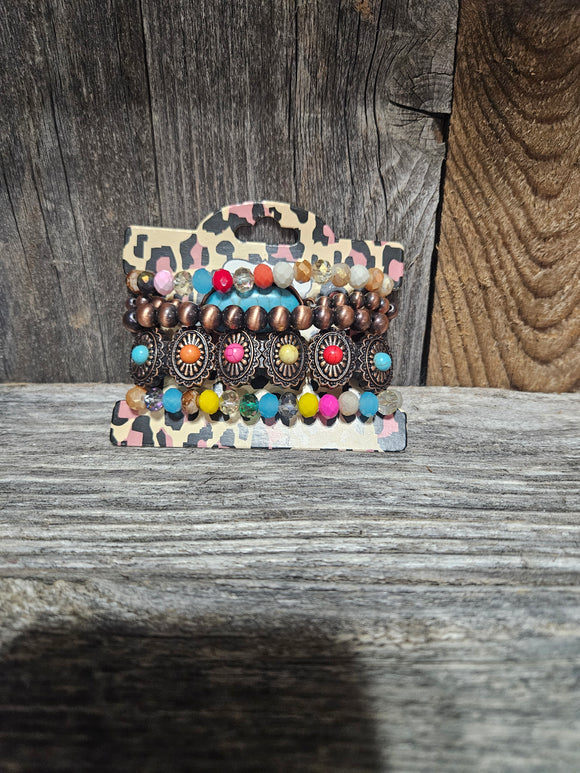 Multi Color Bracelet Stack