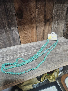 Teal Beaded Necklace