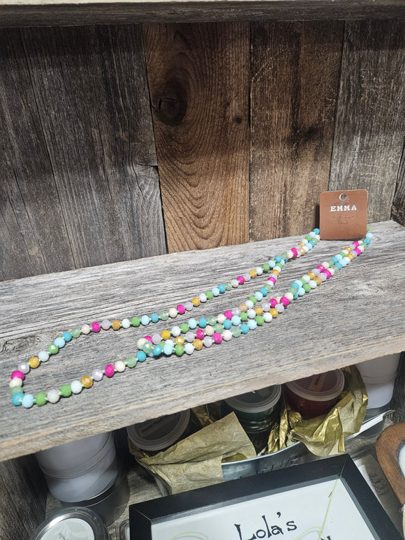 Spring Color Beaded Necklace