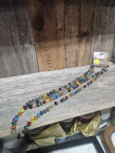 Multi color Translucent Beaded Necklace