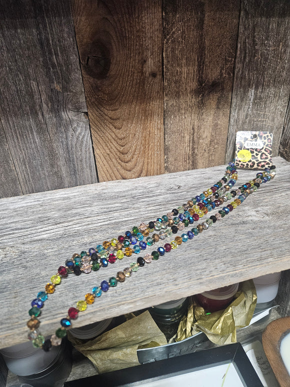 Multi color Translucent Beaded Necklace