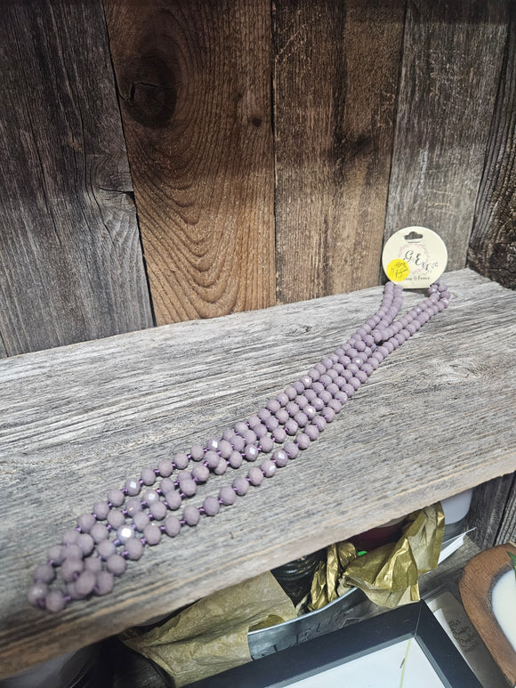 Lavender Beaded Necklace