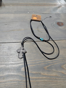 Sparkly and Blue Stone Cross