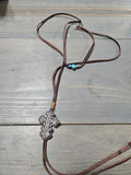 Sparkly and Blue Stone Cross