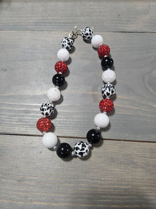 Red Cow Print Children Necklace