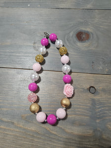 Pink Rose Children Necklace