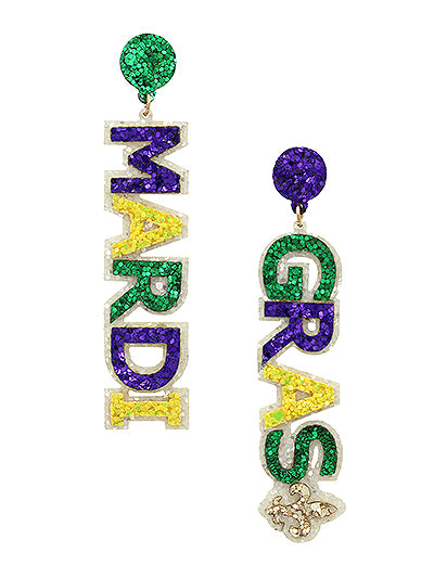 Glitter Gras earrings
