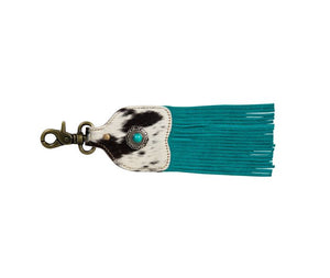 RUNNING RIVER HAIRON HIDE FRINGED KEY FOB