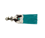 RUNNING RIVER HAIRON HIDE FRINGED KEY FOB