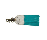 RUNNING RIVER HAIRON HIDE FRINGED KEY FOB