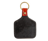 GILDED SUNFLOWER HAND-TOOLED KEY FOB